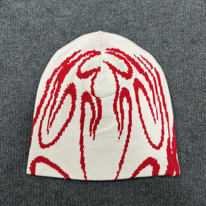 Gorra tejida estilo Y2K con estampado hip-hop para hombres y mujeres, gorro deportivo casual sin visera