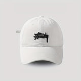 Gorra de Béisbol Retro Primavera-Verano Japonesa para Hombres y Mujeres, Estilo Casual con Visera Curva, Unisex, Gorra Moderna, Tela Ligera, Bordado de Letras, Lavable a Mano, Ideal para Amantes de la Moda y Actividades al Aire Libre