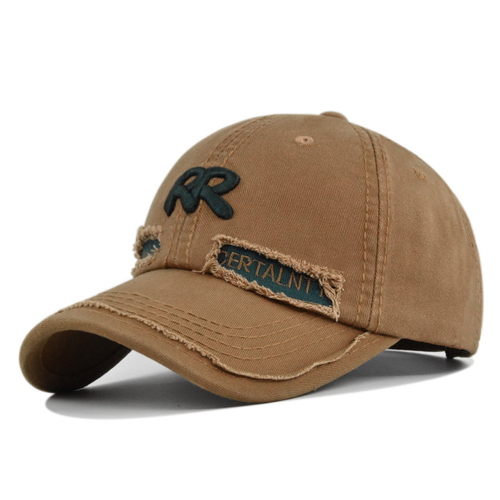 Gorra de Béisbol Estilo Retro con Logo RR Bordado y Visera de Parches, Gorra Ajustable Snapback para Trajes de Navidad, Fiestas y Uso Diario (No Elástica)