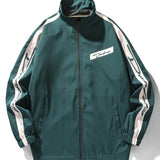 Chaqueta ligera para hombre de primavera/otoño, casual y para exteriores, con cierre de cremallera, cuello alto, detalles de camuflaje y bolsillos laterales, ideal para senderismo y uso casual