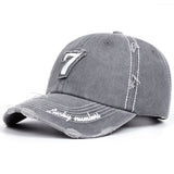 Gorra de Béisbol Casual para Hombre con Número 7 Bordado - Ligera, Ajustable para Actividades al Aire Libre, Senderismo y Regalos