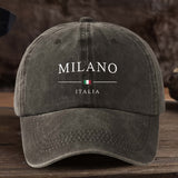 Gorra de Béisbol con Estampado de la Bandera Italiana para Hombres y Mujeres - Gorra Snapback Ajustable con Diseño Milano Italia, Sombrero de Pescador Casual Transpirable de Seis Paneles, Estilo Urbano Moderno, Gorras de Béisbol Duraderas