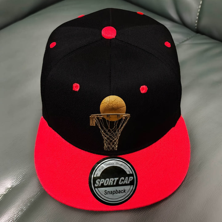 Gorra Unisex de Béisbol - Ligera y Transpirable con Cierre Snapback, Diseño Gráfico de Canasta en Dos Tonos Morado y Amarillo - Para Deportes, Aire Libre Casual, Regalo para el Día del Padre - Poliéster Lavable a Máquina, Accesorio para Aficionados al Dep