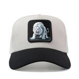 Gorra Trucker Unisex de León Blanco Rugiente 3D Anime/Hip-Hop - Gorra Ajustable con Malla Transpirable, Diseño Ligero y Fresco para Exteriores o Casuales – Emblema del Leon Dorado (Apto unisex, Regalo Ideal)