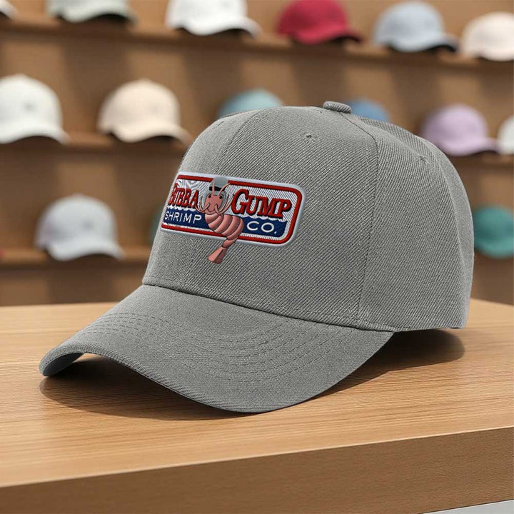 1 Gorra de béisbol retro de Bubba Gump Shrimp - Ligera, cómoda de poliéster, estilo deportivo con logo bordado, perfecta para skateboarding, fiestas en la playa, fotografía callejera y actividades al aire libre, accesorios de playa | Gorra deportiva | Gor