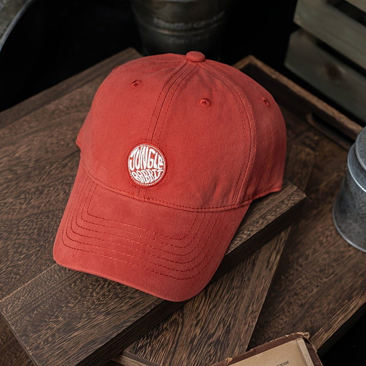 Gorra de Béisbol Japonesa Lavada con Bordado para Hombres y Mujeres, Protección Solar Versátil y Cubierta Facial Ajustable