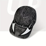 1 gorra de béisbol lavada americana con bordado doble cara de llamas para hombres y mujeres, gorra unisex ligera de estilo hip-hop con ala ancha y pico de pato, ideal para primavera/otoño