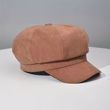 Gorra estilo newsboy vintage para adolescentes, ligera, de cuadros, ideal para otoño/invierno, perfecta para la escuela y uso casual