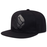 1 Pza - Gorra de béisbol con parche de puño, sombrero para el sol al aire libre, gorra de ala plana, sombrero informal ajustable para viajes de vacaciones junto al mar