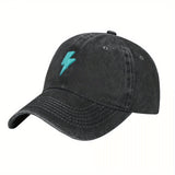 Gorra de béisbol con rayo de trueno azul 2025 - Lindo, transpirable y de rayón con protección solar para hombres y mujeres, ideal para golf, pesca y actividades al aire libre, gorra de pesca.