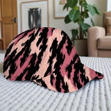 1 Gorra de Béisbol para Hombre - Diseño Audaz en Rosa//Gris con Llamas, Correa Ajustable, Ligera y Cómoda para Halloween, Navidad, Acción de Gracias - Accesorio Moderno de Calle, Tocado Festivo, Tejido Transpirable, Estilo Casual, Diseño Abstracto, Durade