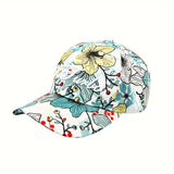 1 Gorra de Béisbol Inspirada en Diseño Floral - Sombrero Deportivo Ligero Ajustable, Transpirable para Viajes y Salidas Diarias Todo el Año, Plegable para Sol
