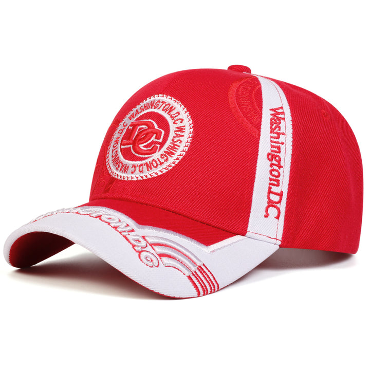 Gorra de béisbol con letras DC para hombre, ajustable al aire libre, ideal para viajes de primavera y otoño a la playa.