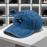 1pc Gorra de Béisbol Estampada con Diseño Grunge Ajustable - Poliéster Ligero Lavable a Máquina, Sombrero Deportivo Casual Unisex para Hombres y Mujeres, Accesorio Duradero y Moderno para Looks Diarios