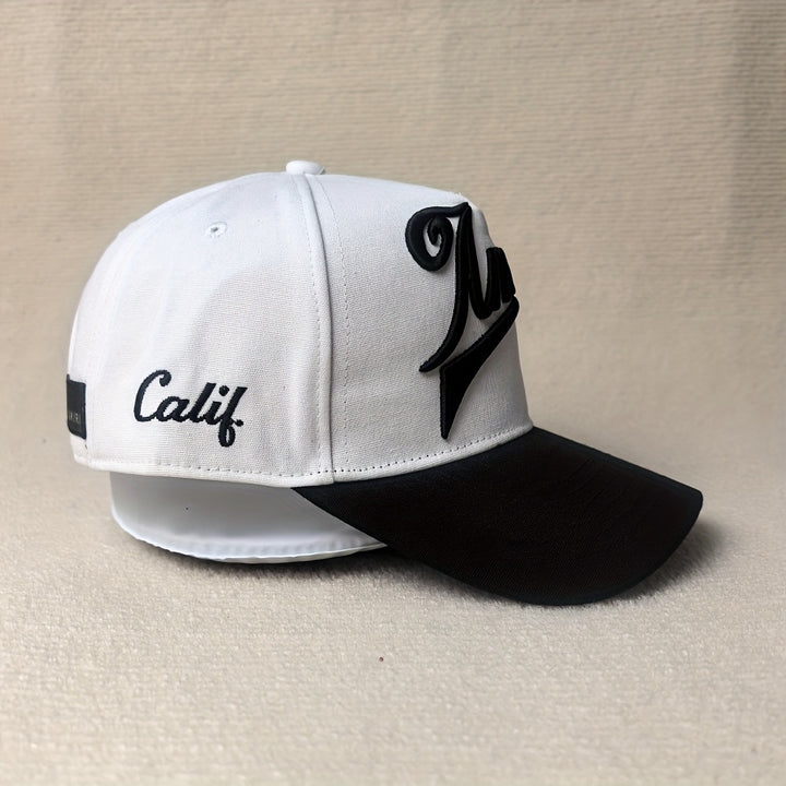 Gorra de Béisbol Blanca Ajustable Unisex - Gorra de Camionero Estilo Hip Hop con Ventilación y Protección Solar, Accesorio Urbano para Exteriores | Gorra Elegante con Visera