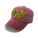 Gorra de Béisbol con Letras NY y Detalles 3D Compatible con iPhone - Gorra Ajustable Snapback con Logo NY, Visera Curva para Hombres y Mujeres, Diseño Manual (Sin Elástico) - Regalo de Navidad, Casual y para Uso Diario