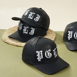 Gorra Snapback Gótica Blanca Bordada y con Hebilla Metálica para Hombre - Textura de Lujo Ajustable, Sombrero de Béisbol Ligero para Uso Casual al Aire Libre, Ropa Urbana de Calle con Estilo y la Declaración Peace No Evil, Sombrero para Exteriores | Mo...