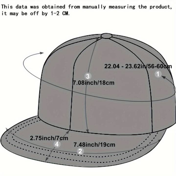 1 gorra de béisbol hip hop para hombre, ajustable y con protección solar, ideal para viajes al aire libre