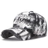 Gorra de béisbol con estampado floral tipo graffiti, unisex, sombrero urbano moderno para el sol