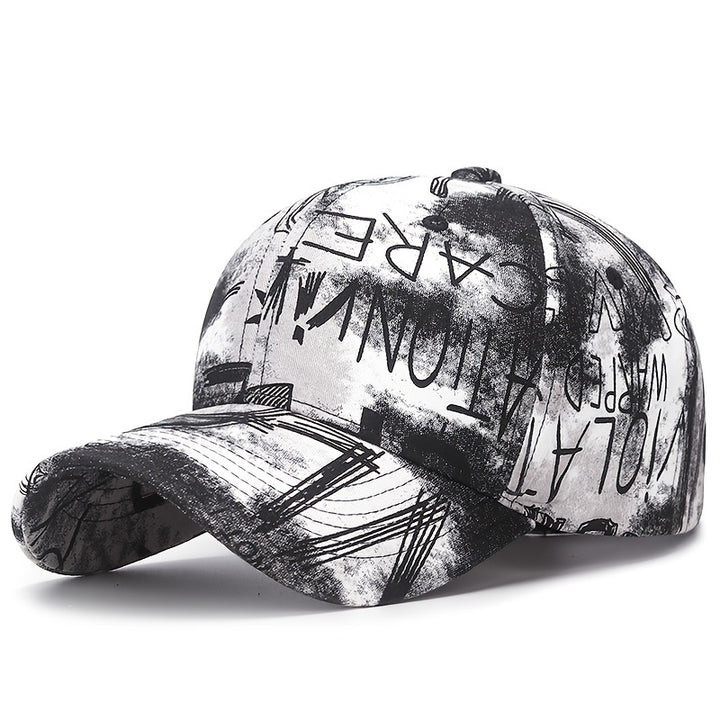 Gorra de béisbol con estampado floral tipo graffiti, unisex, sombrero urbano moderno para el sol