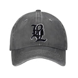 Gorra de Béisbol Unisex Negra con Logo 'B' Blanco - Gorra Deportiva Transpirable con Estampado de Letra B Grande, Ribete Blanco y Visera Curva para Hombres y Mujeres, Uso Casual al Aire Libre, Gimnasio, Diario - Diseño de Monograma Icónico