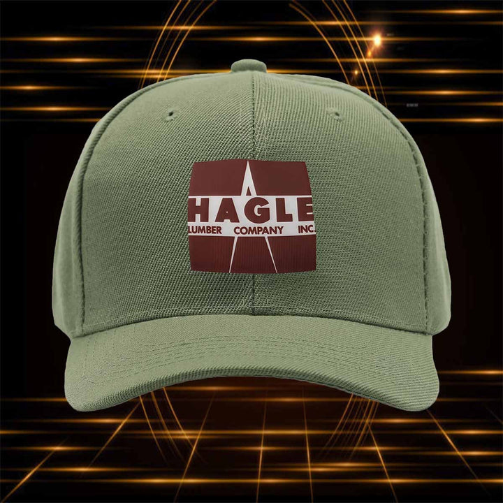 Gorra de Béisbol con Logo de Hagle Lumber Company Inc - Emblema Oficial de HAGLE, Gorra Snapback Ligera para Motocicletas, Deportes al Aire Libre y Eventos de Leñadores, Blanca con Parche de Logo Marrón (Lavable a Mano, Patrocinadores con Logo)