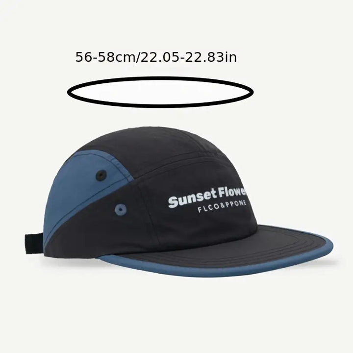 Nuevo Sombrero Funcional para Ciclismo al Aire Libre, Visera Plana de Cinco Piezas con Combinación De Colores y Diseño Delgado. Ideal Verano: Alta Calidad Unisex Esenciales Festivales Viajes