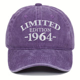 Gorra de Béisbol Bordada Edición Limitada 1964, Visera Curva Ajustable, Ideal para Uso Casual y Ocasiones Especiales como el Día de la Madre/Día del Padre, Apta para Hombres y Mujeres