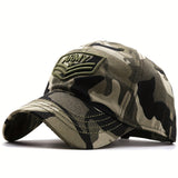 Gorra de béisbol militar con diseño de camuflaje para hombre y mujer, tendencia primavera-verano, ideal para entrenamiento al aire libre y bordado de moda