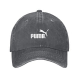 1 pieza de gorra de béisbol retro unisex Puma - Gorra ajustable con cierre de clic, diseño ligero y transpirable para ciclismo al aire libre, deportes y senderismo, para todas las estaciones, negro y beige, regalo ideal para padres, familiares, amigos, cu