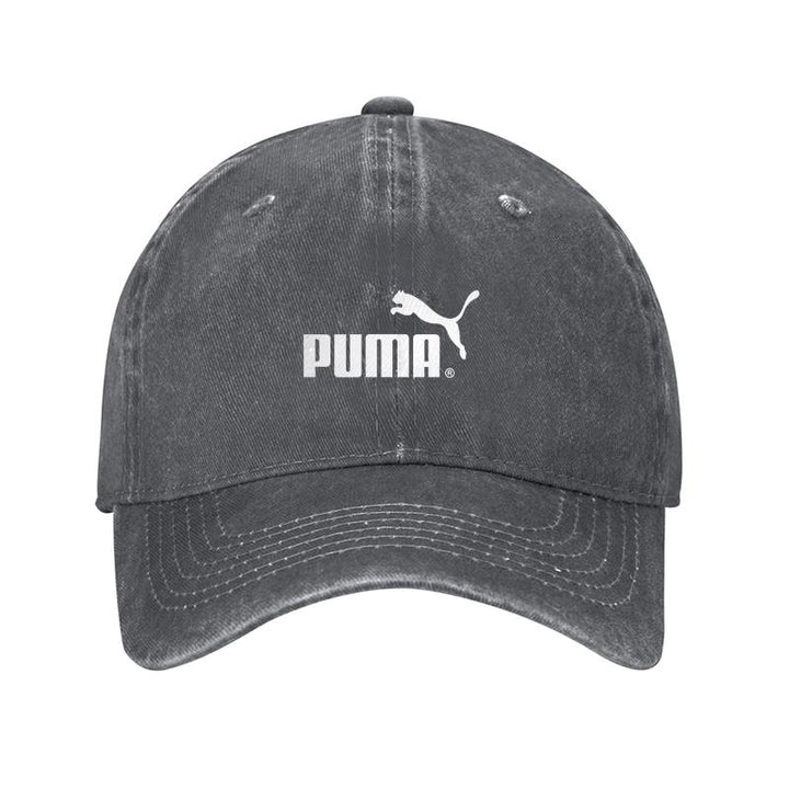 1 pieza de gorra de béisbol retro unisex Puma - Gorra ajustable con cierre de clic, diseño ligero y transpirable para ciclismo al aire libre, deportes y senderismo, para todas las estaciones, negro y beige, regalo ideal para padres, familiares, amigos, cu