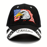 Gorra de Béisbol Bordada con Águila Patriótica y Bandera Americana - Gorra Snapback Ajustable para Protección Solar en Deportes al Aire Libre, Uso Casual (/Blanco/Azul/Verde), Gorra de Béisbol Duradera