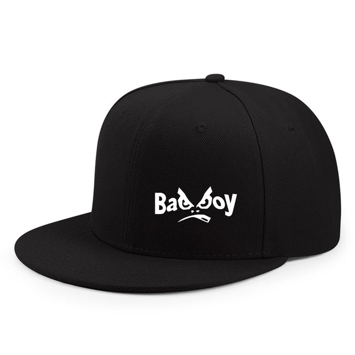 Gorra de béisbol con diseño gráfico malo - Gorra negra con diseño de personaje de dibujos animados blanco, ropa urbana unisex para hombres y mujeres, lavable a mano, ropa de cabeza para exteriores, letra oscura, gorro duradero.