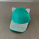 Gorra de niña nueva con forma de pico de pato y orejas de gato acuático, gorra de béisbol para el sol en primavera y verano