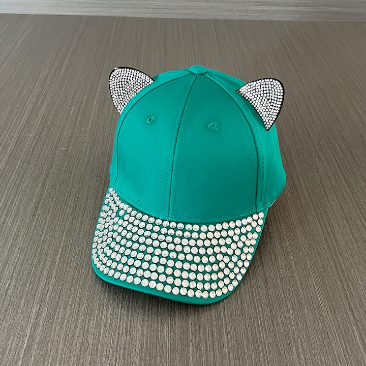 Gorra de niña nueva con forma de pico de pato y orejas de gato acuático, gorra de béisbol para el sol en primavera y verano