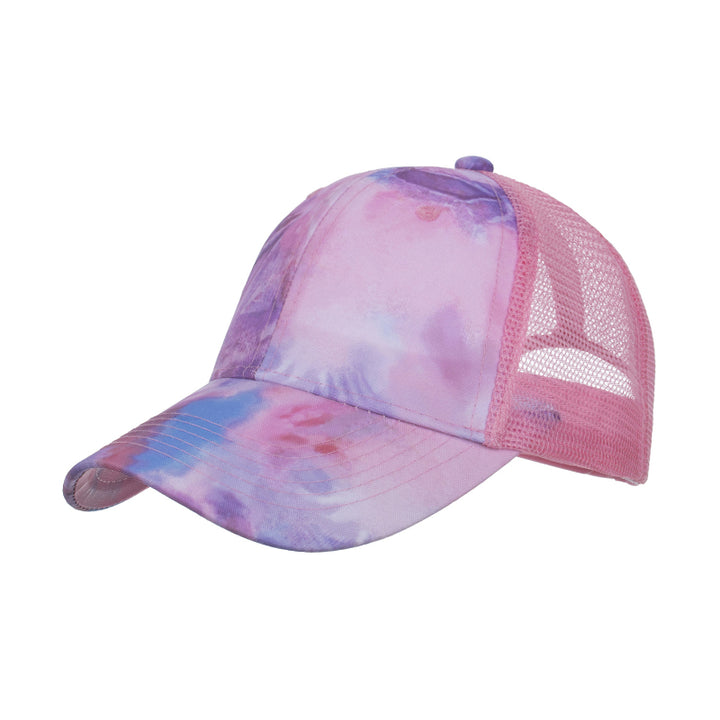 Gorra de Béisbol con Estampado Tie-Dye y Malla Bordada para Hombre y Mujer, Ideal para Primavera y Verano