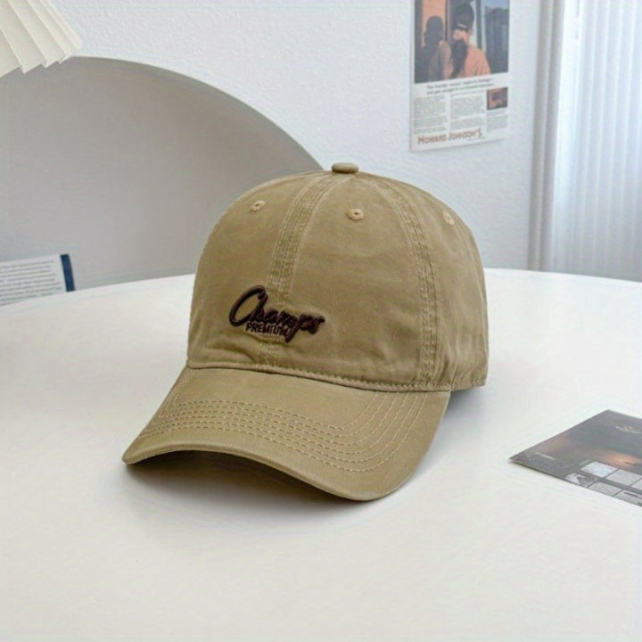 Gorra de béisbol unisex con bordado de letras estilo coreano, ideal para primavera-verano