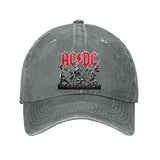 Gorra de béisbol de algodón AC & DC, ajustable, ligera, con visera curva, perfecta para la protección solar al aire libre, 100% algodón.