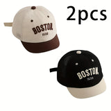 2pcs Gorros de Verano Ligeros para Niños y Niñas con Bordado de Letras, Adecuados para Uso Diario al Aire Libre, Viajes a la Playa, Senderismo, Para Bebés de 6-24 Meses, Perfectos para el Día de Acción de Gracias