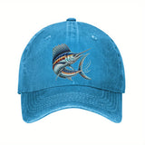Gorra Unisex de Béisbol - Ajustable, Ligera y Transpirable para Hombres y Mujeres, Diseño Fácil de Cuidar, Accesorio Casual con Gráfico de Marlin, Ideal para Pesca y Construcción, Ajuste Regulable