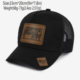 Gorra Trucker Grande de Estilo Europeo con Parches de Malla - Visera Ancha con Estampado Animal de Piel de Vaca, Ligera 50% /, Marrón Pastoral/Beige para Viajes al Aire Libre, Visitas a Granjas y Uso Casual (Ajustable)