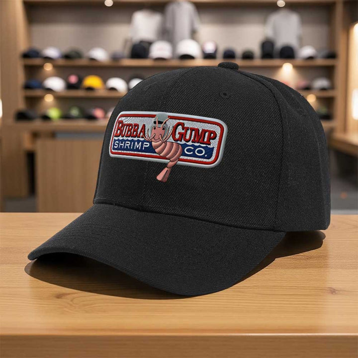 1 Gorra de béisbol retro de Bubba Gump Shrimp - Ligera, cómoda de poliéster, estilo deportivo con logo bordado, perfecta para skateboarding, fiestas en la playa, fotografía callejera y actividades al aire libre, accesorios de playa | Gorra deportiva | Gor