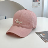 Gorra de béisbol unisex con bordado de letras estilo coreano, ideal para primavera-verano