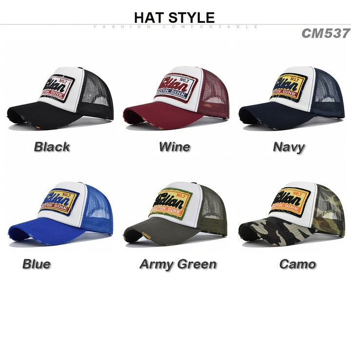 Gorra de Béisbol Unisex Transpirable para Verano - Diseño de Malla Bordada para Máxima Ventilación - Perfecta para Días Calurosos de Verano, Entusiastas de la Pesca y Fans del Hip Hop