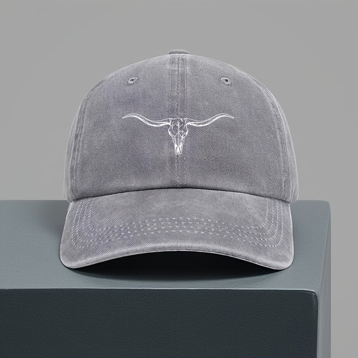 Gorra de Béisbol Retro con Calavera Occidental - Gorritos Ajustables Snapback para Hombres y Mujeres, Diseño Ligero & Duradera Unissexo Ideal Para Camping