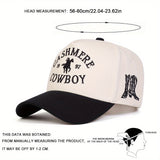 Gorra de béisbol bordada para hombre - ajustable con cierre de clic, ligera, poliéster, protección solar de 5 lados, ideal para salidas de primavera y otoño, vacaciones en la playa y uso casual, gorra de exterior | Gorra de estilo casual | Poliéster