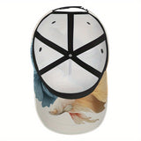 1 gorra de béisbol Snapback con estampado 2D Betta Harmony - Gorra de poliéster con impresión vibrante de cuerpo completo, ideal para deportes, running y moda casual urbana