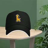 Gorra de béisbol unisex ajustable con estampado de dinosaurio adorable - Ligera y transpirable, con diseño de dinosaurio amarillo y follaje verde, gorro casual y deportivo para exteriores para todas las estaciones para hombres y mujeres, regalo perfect...