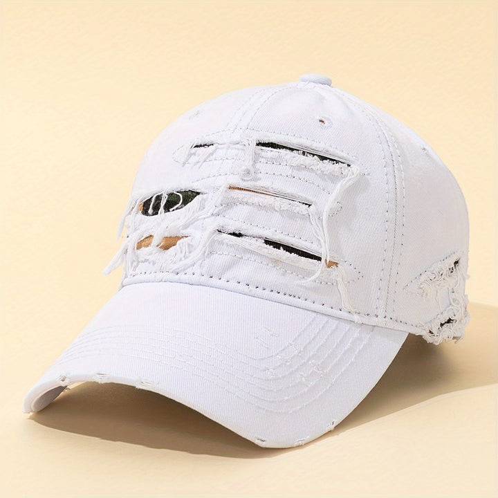 1 gorra de béisbol unisex desgastada con bordado, gorra de papá ajustable con diseño de tela multicapa, estilo lavado rojo, regalo perfecto para parejas y amigos, gorra casual, gorra estilo urbano, gorra con efecto desgastado