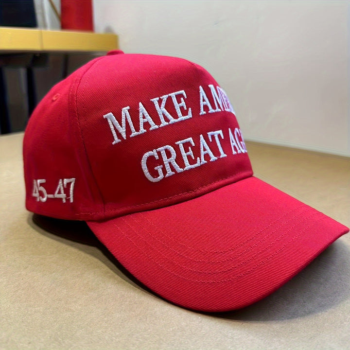 GANA A ESTADOS UNIDOS DE NUEVO GRANDE Gorra de Béisbol Roja Talla 45-47 2024 América Fuerte De Nuevo